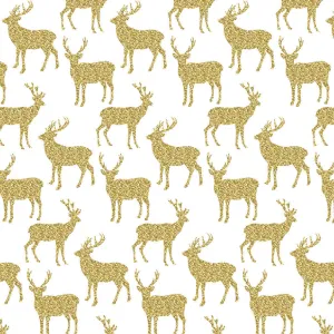 Gold Glitter Antler Adhesive Vinyl Sheet