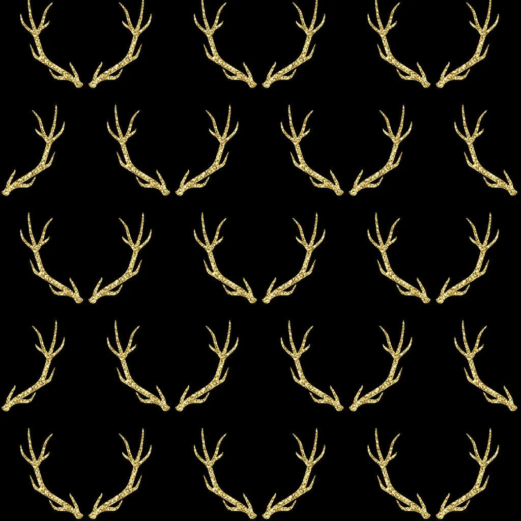 Gold Glitter Antler Adhesive Vinyl Sheet