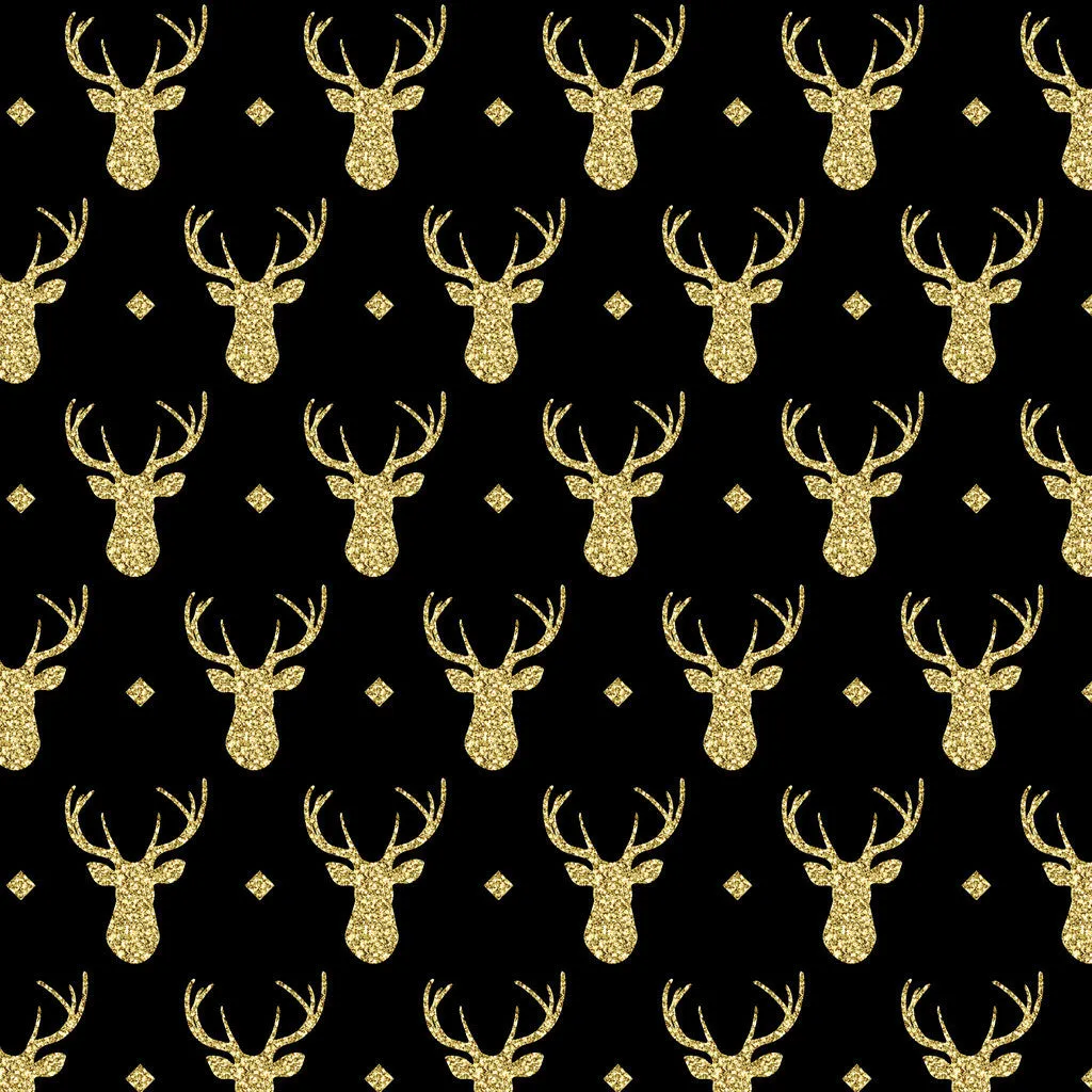 Gold Glitter Antler Adhesive Vinyl Sheet