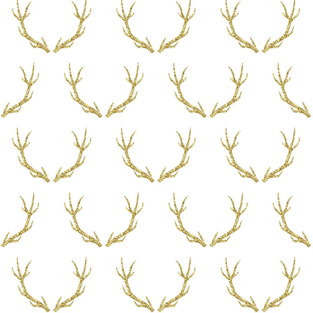 Gold Glitter Antler Adhesive Vinyl Sheet