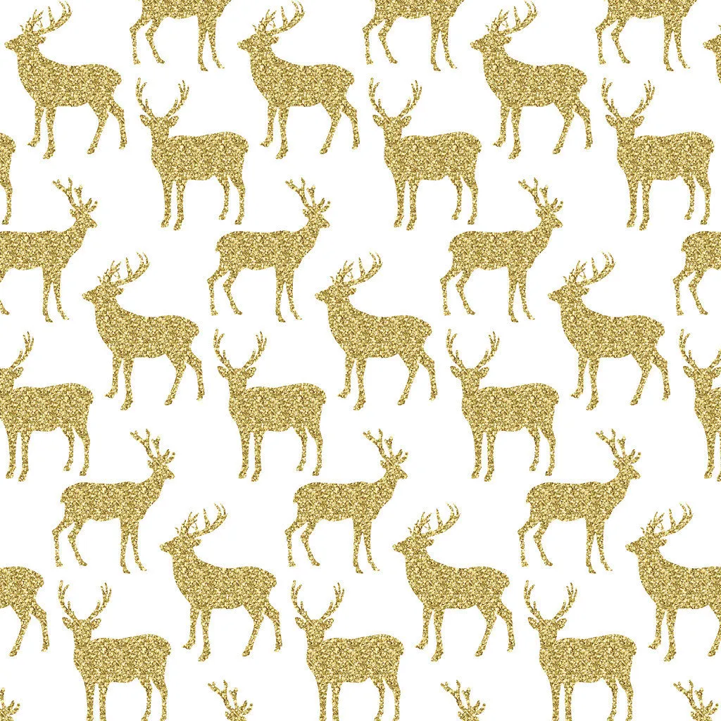 Gold Glitter Antler Adhesive Vinyl Sheet