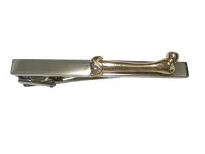 Gold Toned Medical Anatomy Femur Bone Tie Clip
