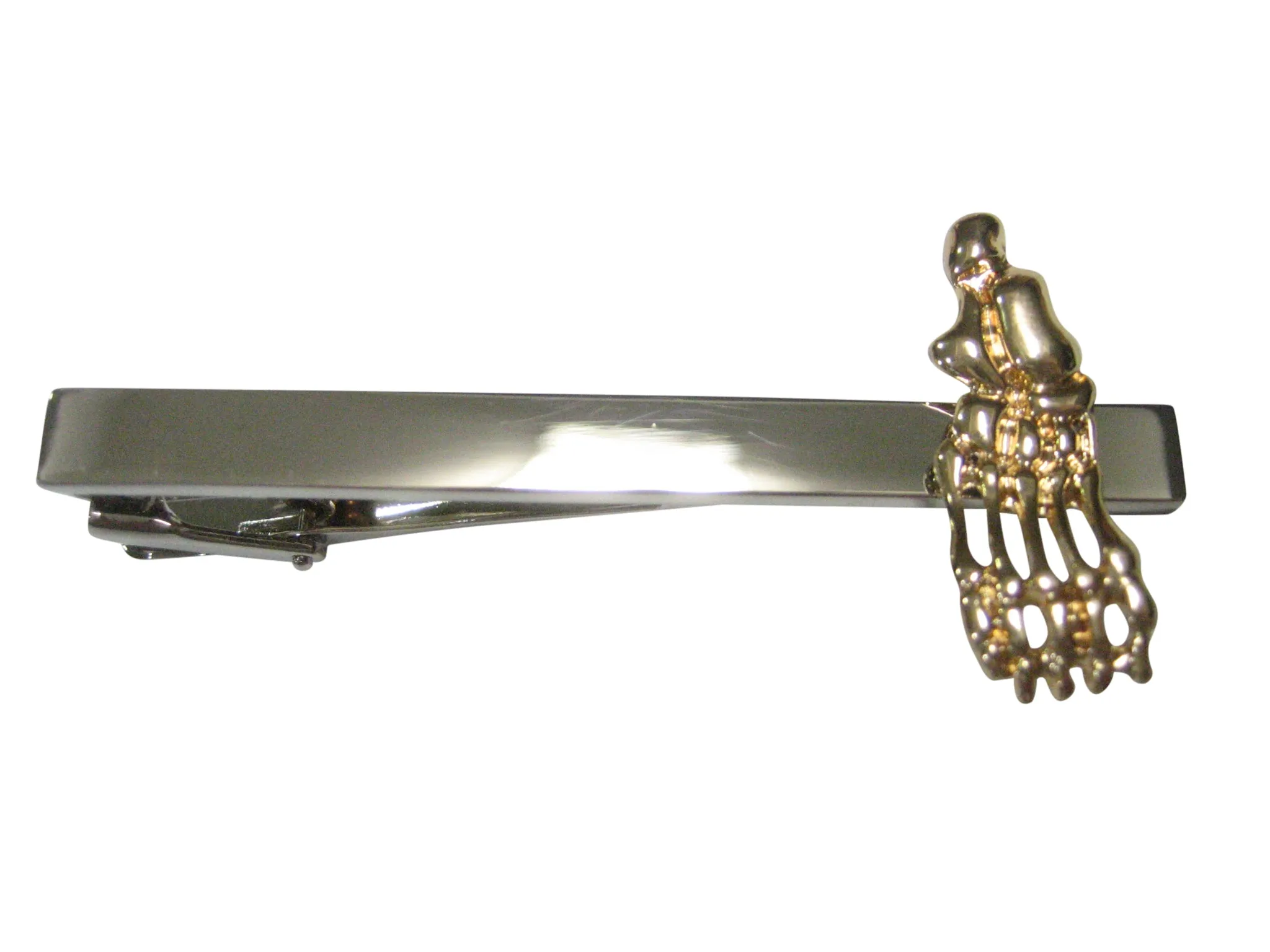 Gold Toned Medical Podiatrist Anatomical Foot Skeleton Tie Clip