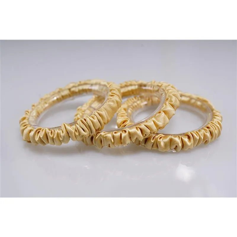 Golden silk scrunchies mini