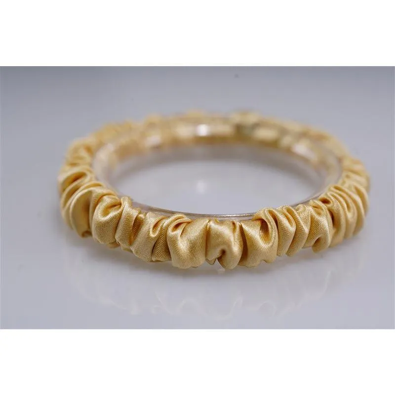 Golden silk scrunchies mini