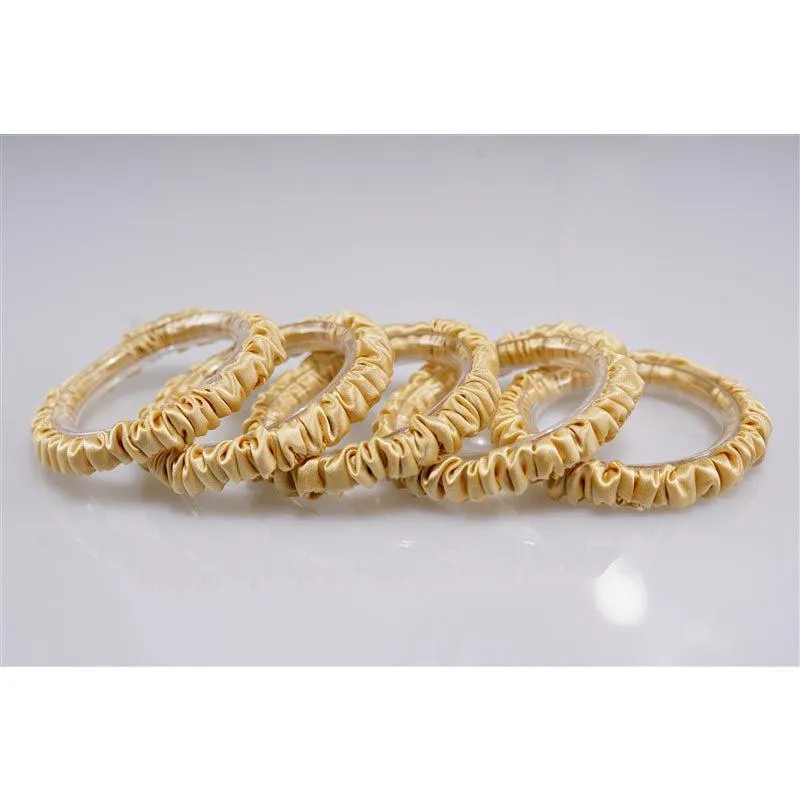 Golden silk scrunchies mini