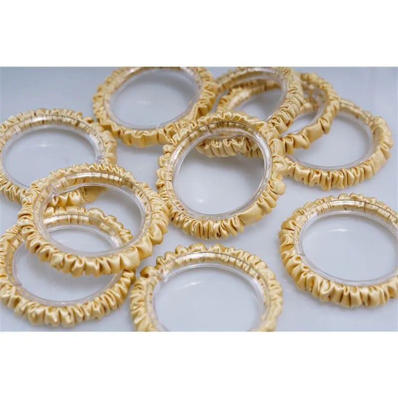 Golden silk scrunchies mini
