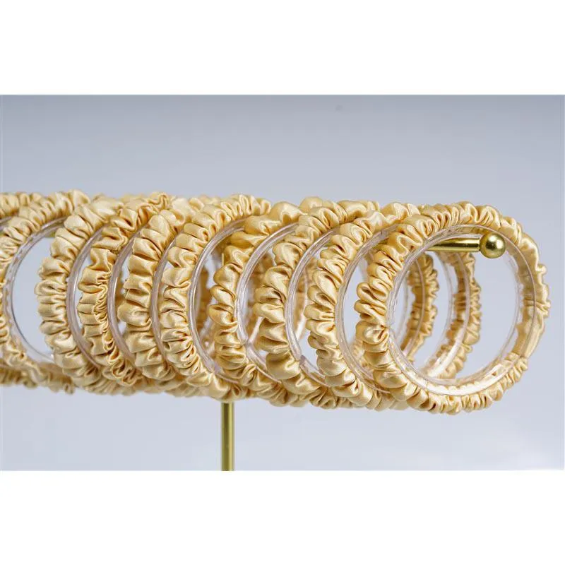 Golden silk scrunchies mini