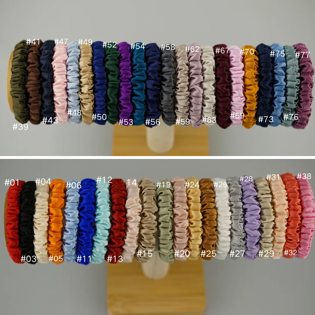 Golden silk scrunchies mini