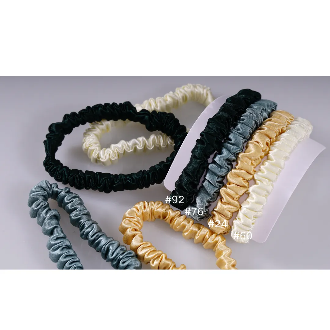 Golden silk scrunchies mini