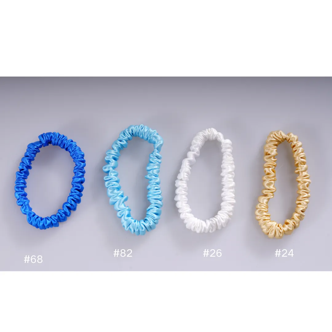 Golden silk scrunchies mini