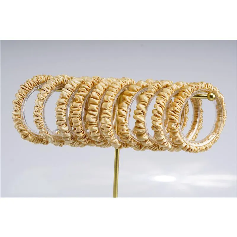 Golden silk scrunchies mini