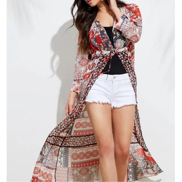 Guess duster Gisela Maxi floral