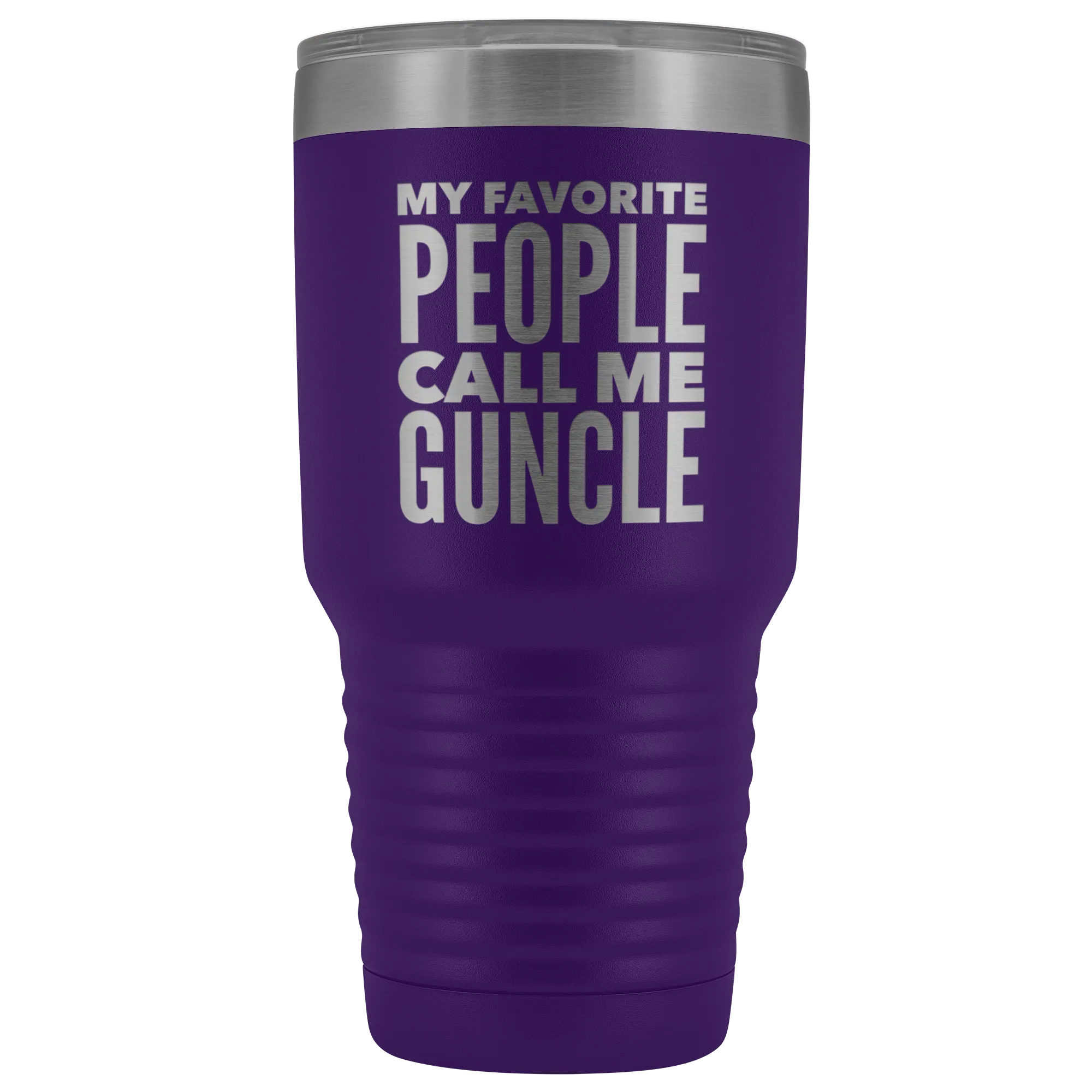 Guncle Gifts My Favorite People Call Me Guncle Tumbler Funny Metal Mug Double Wall Insulated Hot Cold Travel Cup 30oz BPA Free