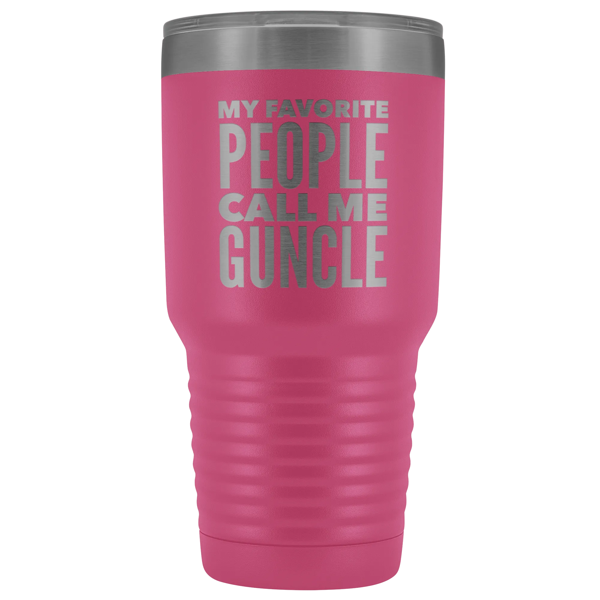 Guncle Gifts My Favorite People Call Me Guncle Tumbler Funny Metal Mug Double Wall Insulated Hot Cold Travel Cup 30oz BPA Free