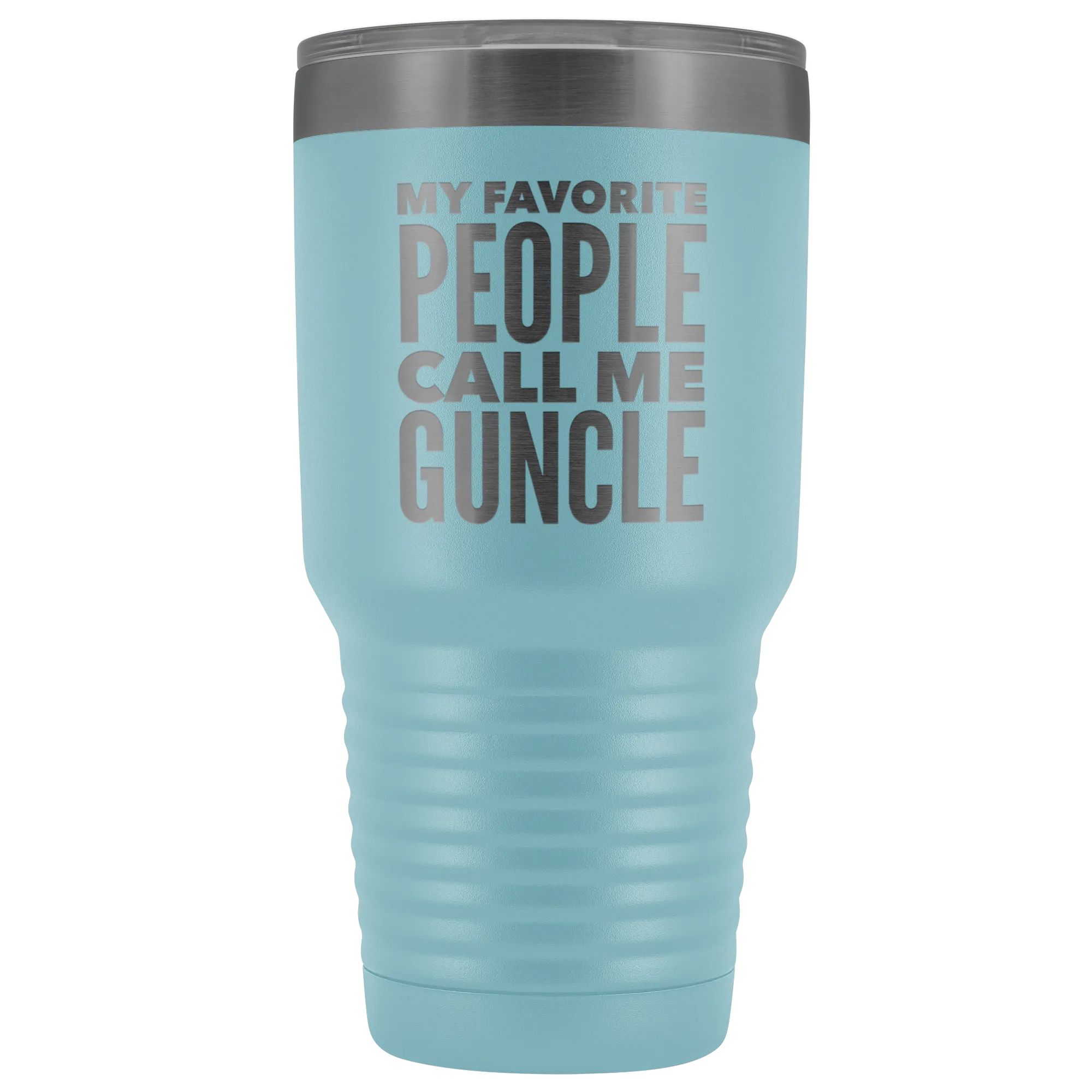 Guncle Gifts My Favorite People Call Me Guncle Tumbler Funny Metal Mug Double Wall Insulated Hot Cold Travel Cup 30oz BPA Free