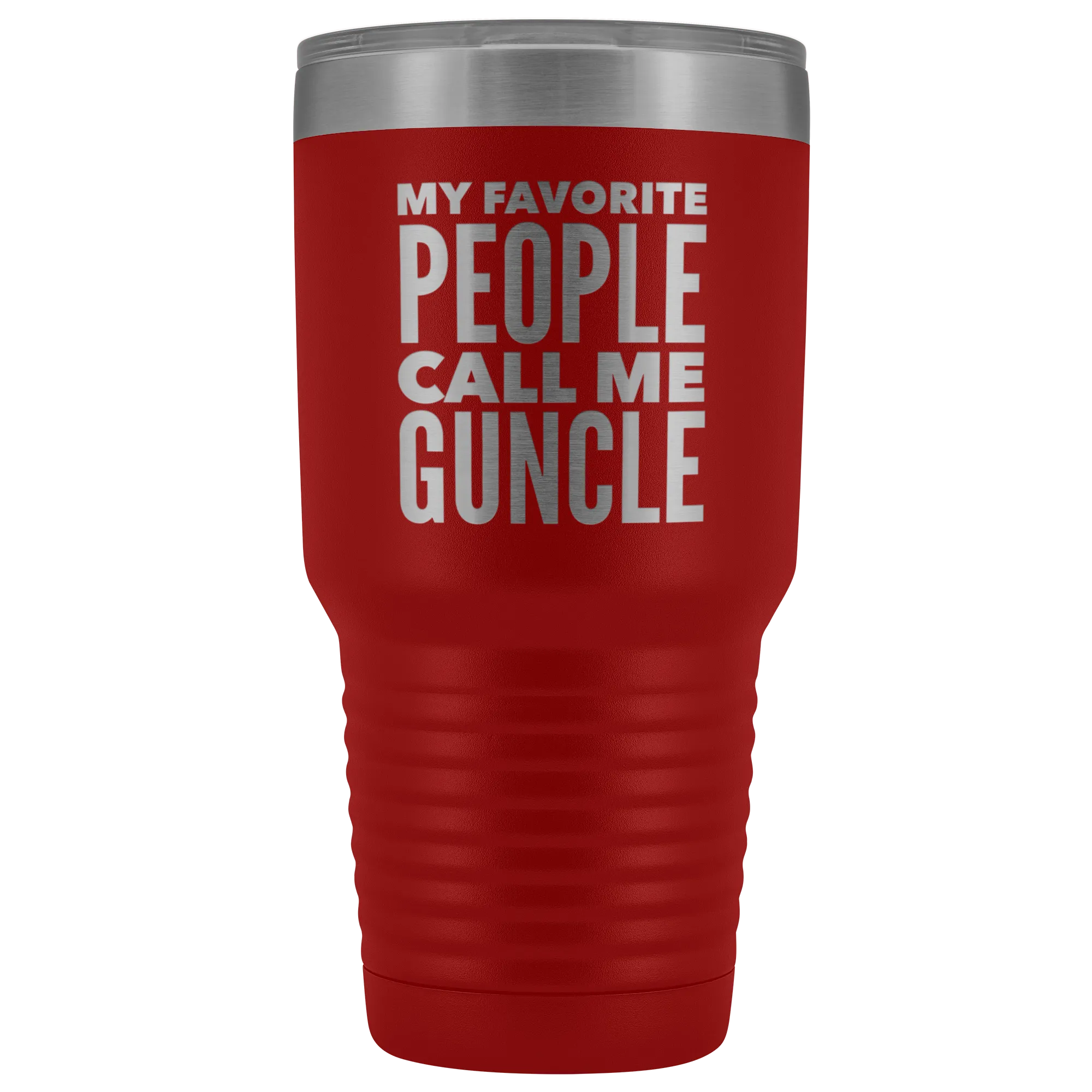 Guncle Gifts My Favorite People Call Me Guncle Tumbler Funny Metal Mug Double Wall Insulated Hot Cold Travel Cup 30oz BPA Free