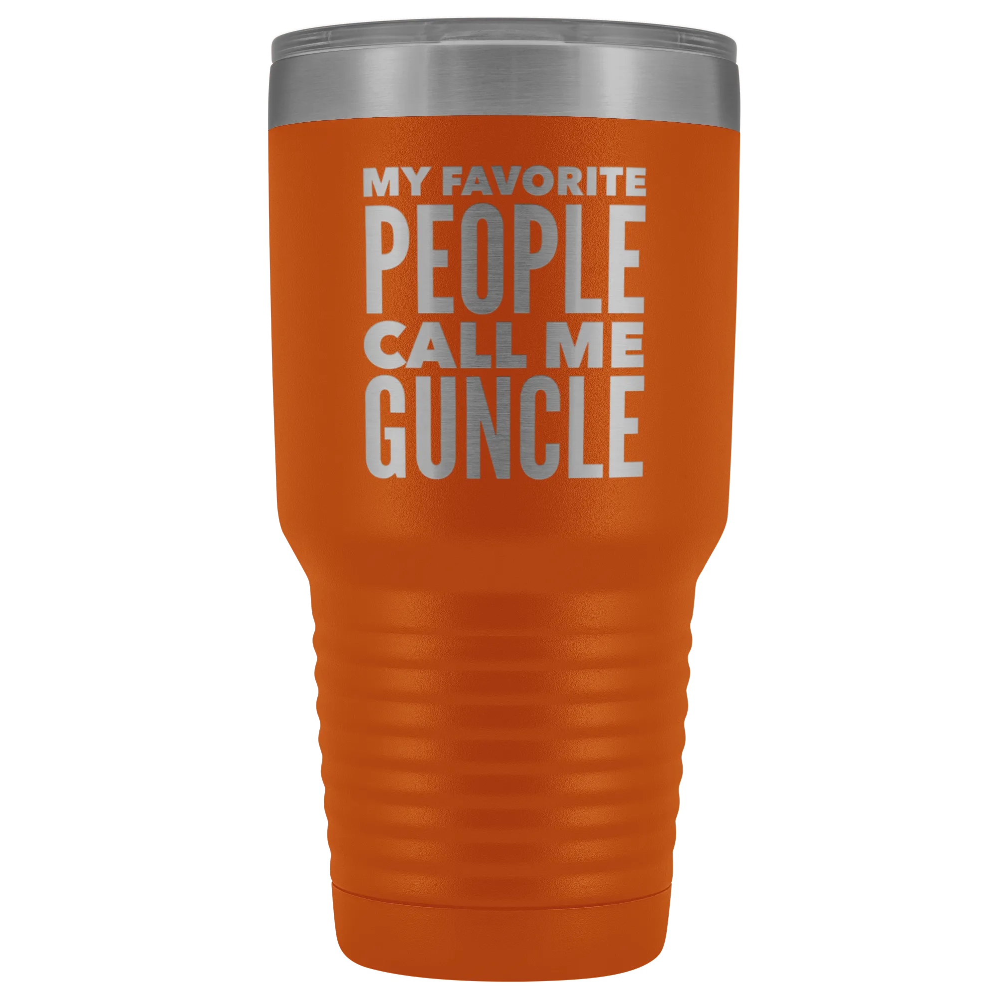 Guncle Gifts My Favorite People Call Me Guncle Tumbler Funny Metal Mug Double Wall Insulated Hot Cold Travel Cup 30oz BPA Free