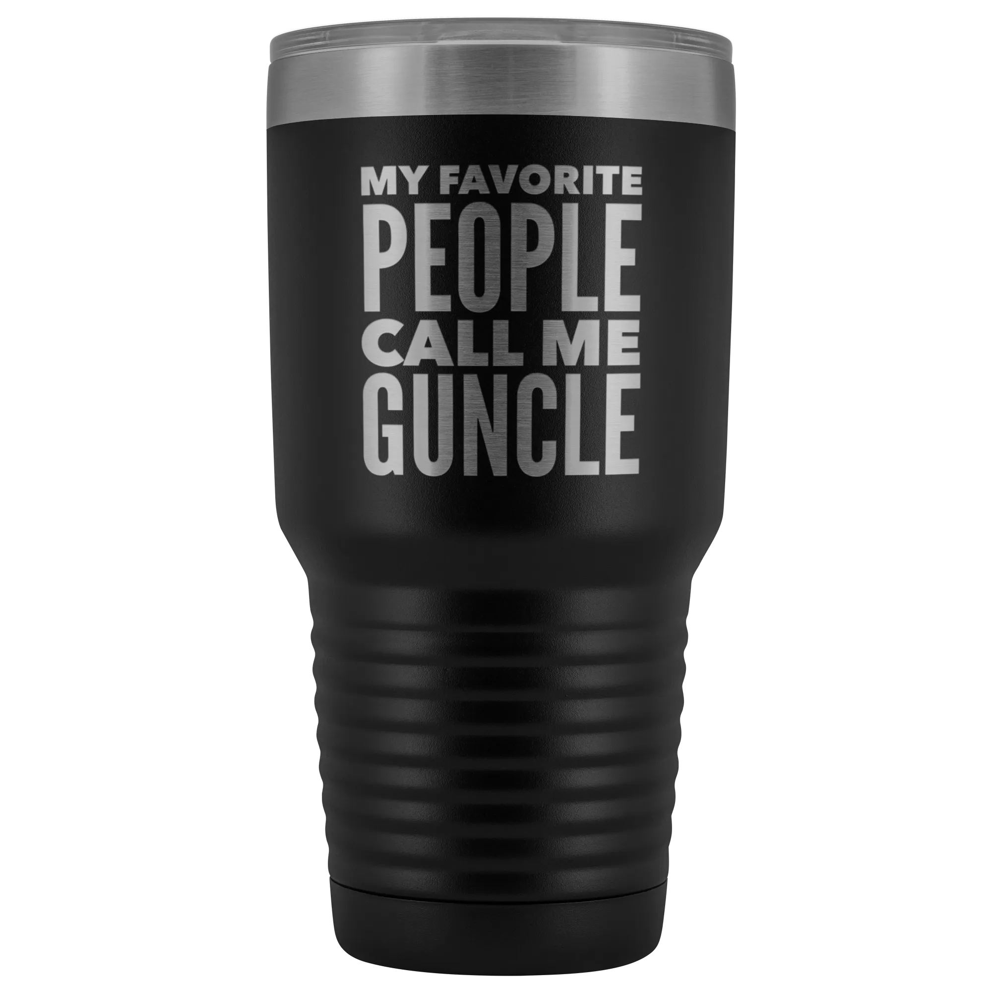 Guncle Gifts My Favorite People Call Me Guncle Tumbler Funny Metal Mug Double Wall Insulated Hot Cold Travel Cup 30oz BPA Free