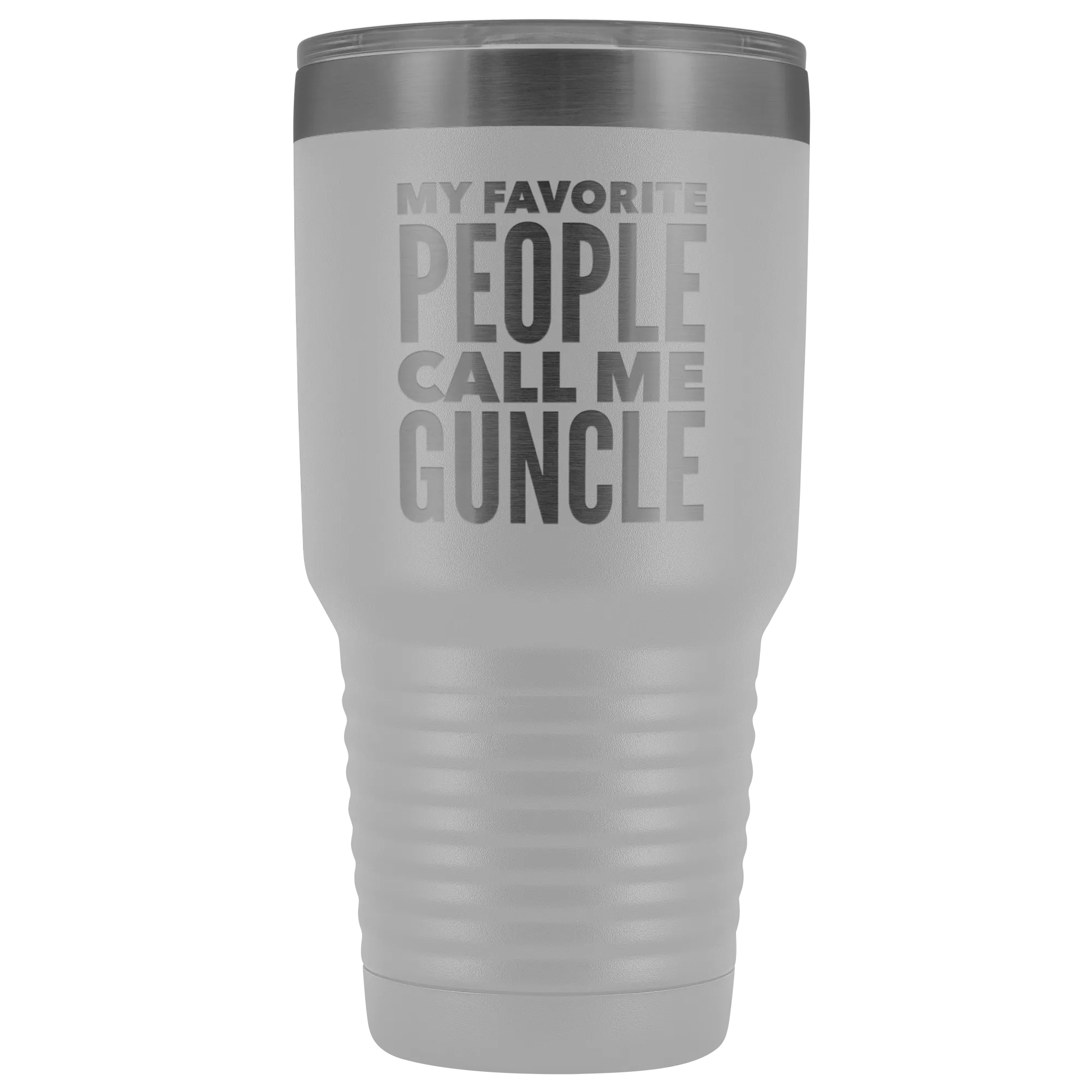 Guncle Gifts My Favorite People Call Me Guncle Tumbler Funny Metal Mug Double Wall Insulated Hot Cold Travel Cup 30oz BPA Free