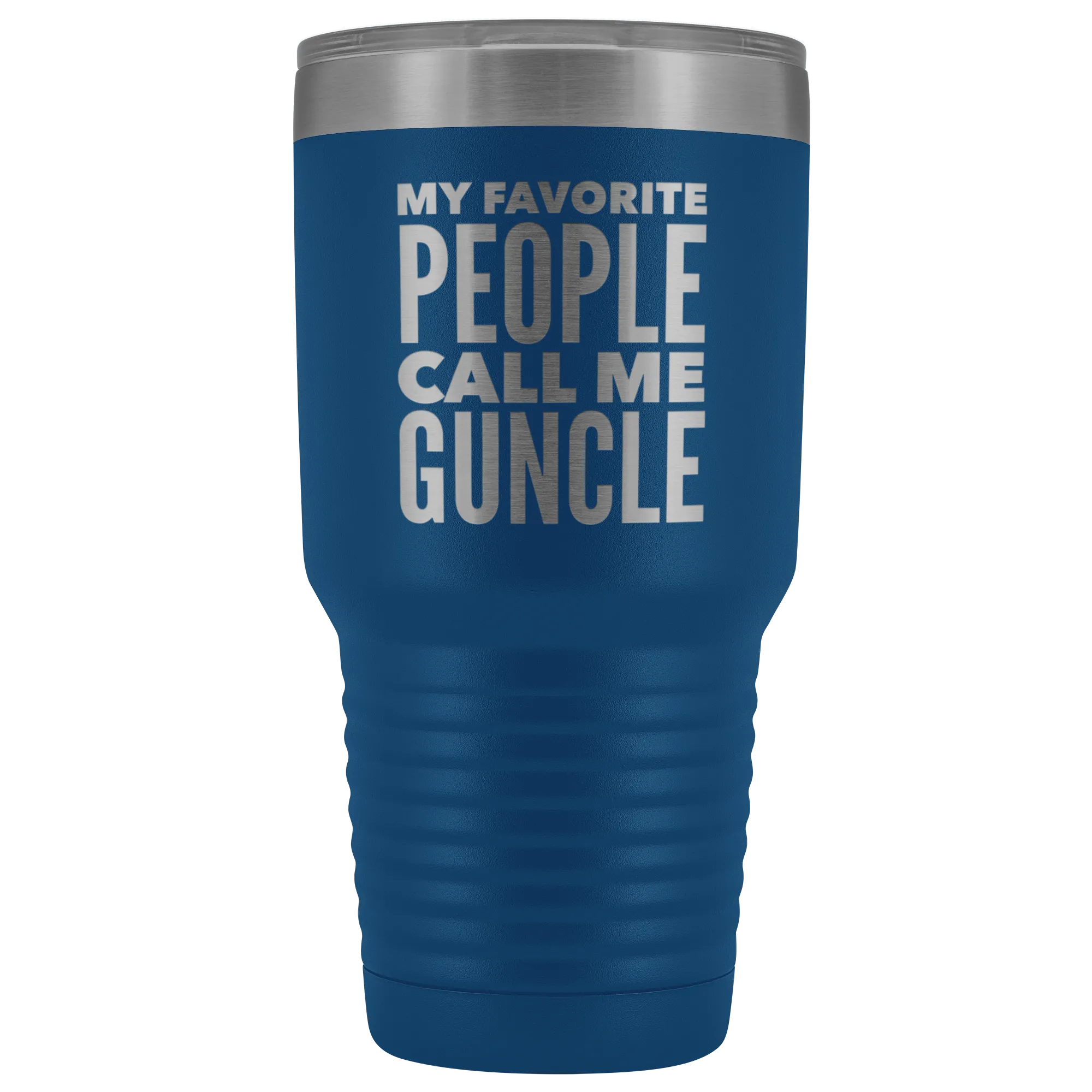 Guncle Gifts My Favorite People Call Me Guncle Tumbler Funny Metal Mug Double Wall Insulated Hot Cold Travel Cup 30oz BPA Free