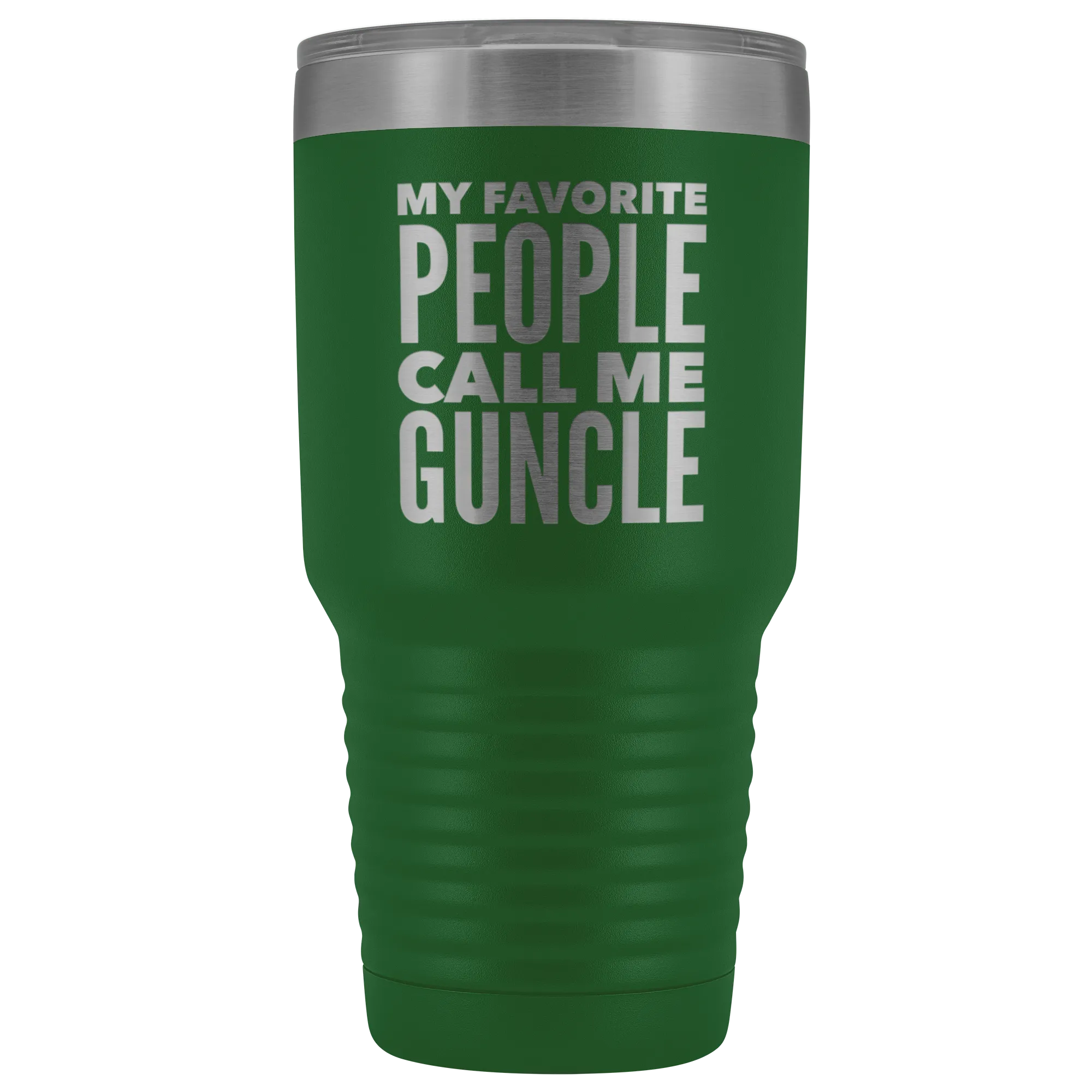 Guncle Gifts My Favorite People Call Me Guncle Tumbler Funny Metal Mug Double Wall Insulated Hot Cold Travel Cup 30oz BPA Free
