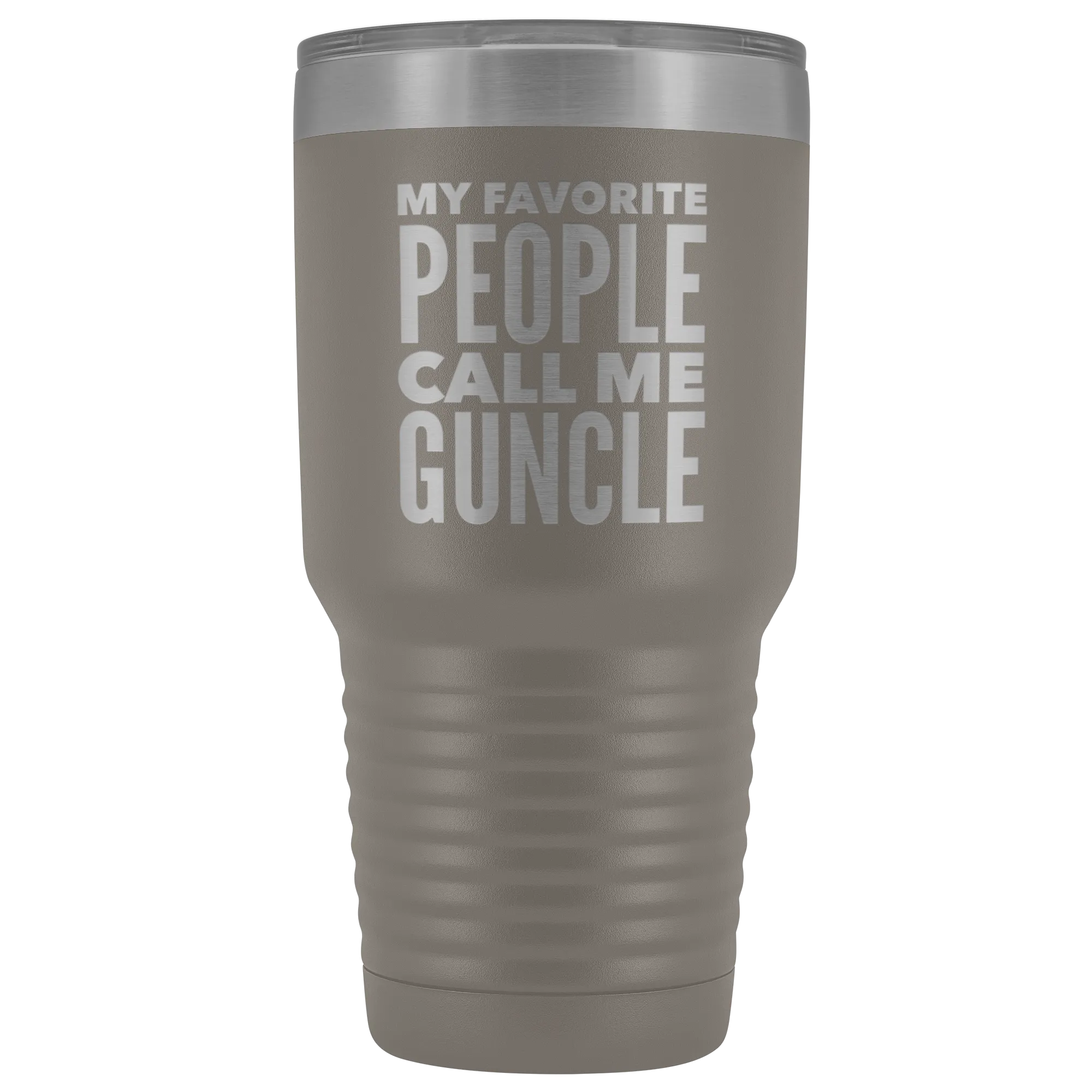 Guncle Gifts My Favorite People Call Me Guncle Tumbler Funny Metal Mug Double Wall Insulated Hot Cold Travel Cup 30oz BPA Free