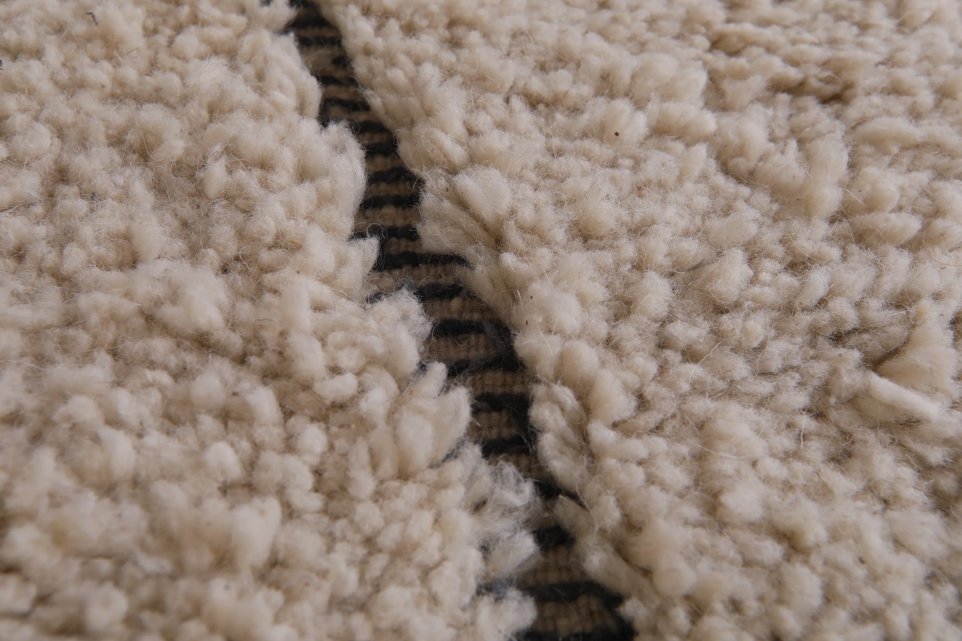 Hand knotted beni ourain rug - Moroccan area rug