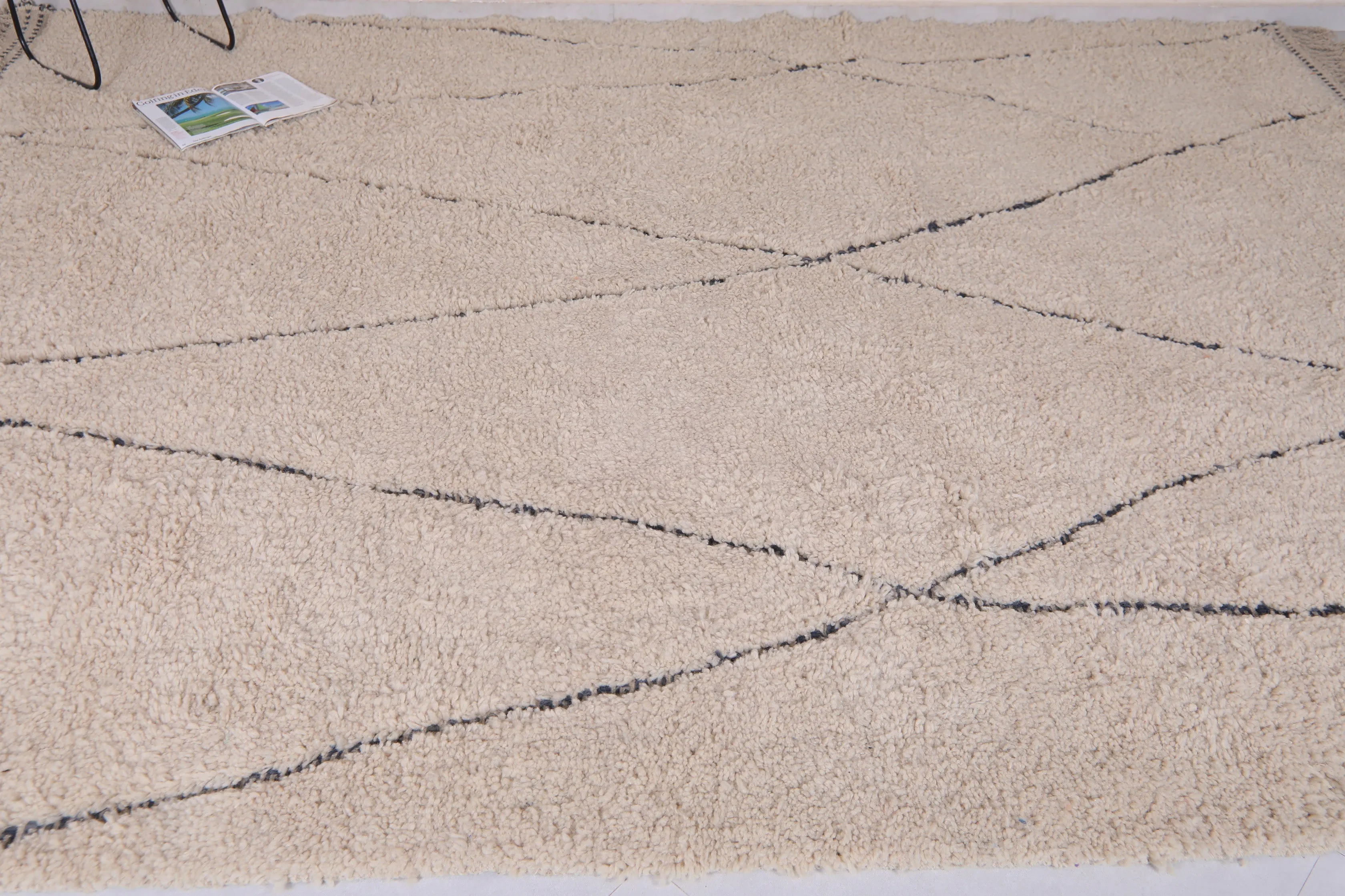 Hand knotted beni ourain rug - Moroccan area rug