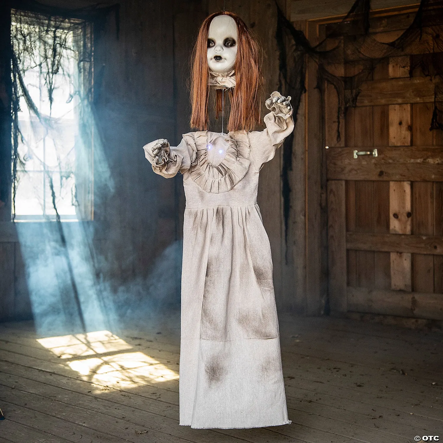 Hanging Girl Red-Haired Light-Up Doll with Separated Head