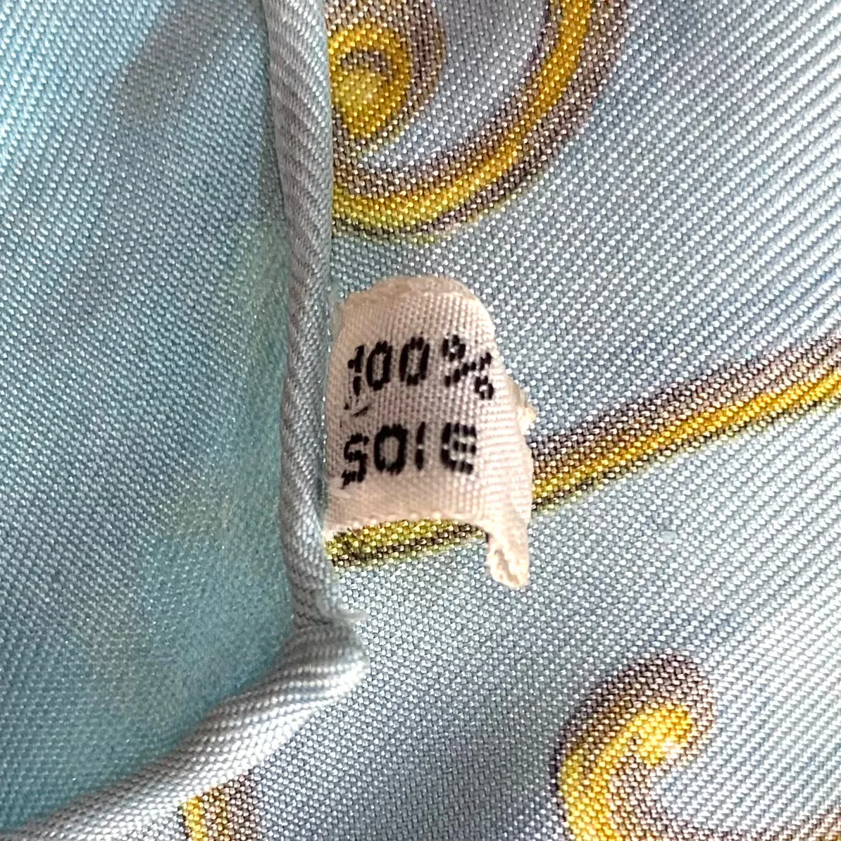 Hermes 1990's "Astrologie Forever" Blue Horoscope  Print by F. Faconnet Silk Twill Scarf