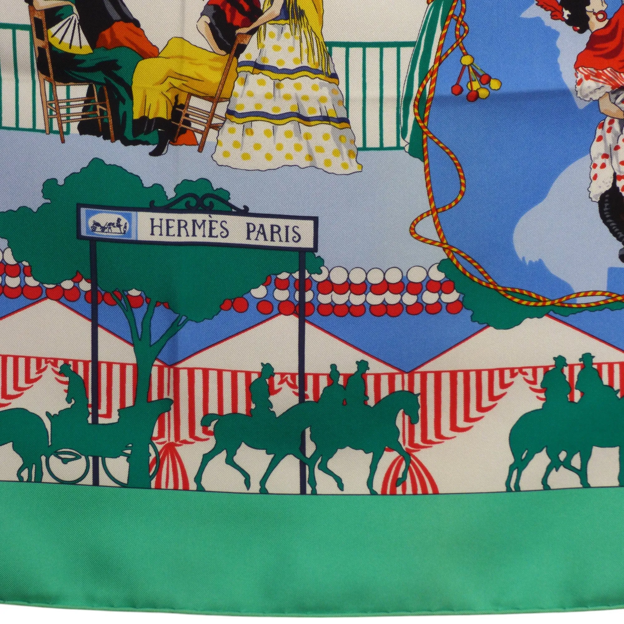 HERMES- "Feria de Sevilla" Silk Twill Scarf