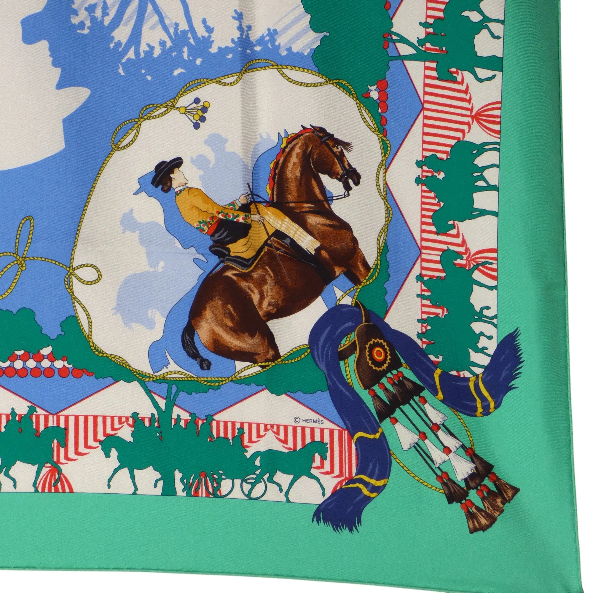 HERMES- "Feria de Sevilla" Silk Twill Scarf