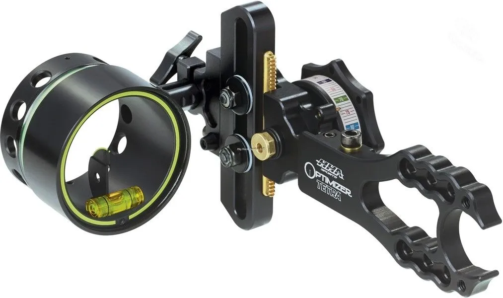 HHA Optimizer Tetra XL Bow Sight .019 Right Hand Black 1 Pin, 2" Housing