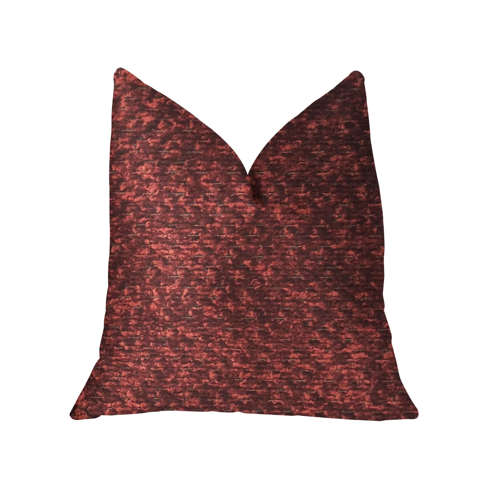 Hibiscus Burgundy Red Luxury Throw Pillow