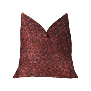 Hibiscus Burgundy Red Luxury Throw Pillow