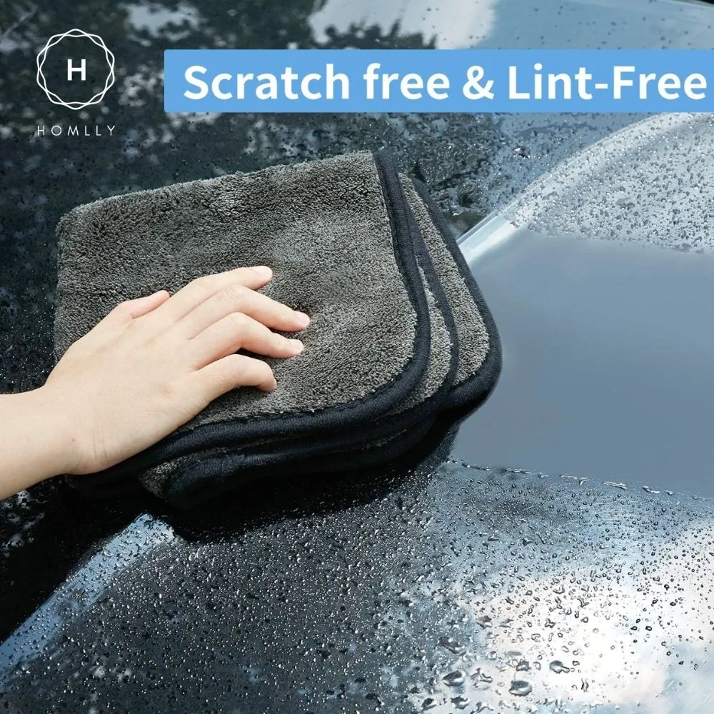 Homlly 1200 GSM Ultra-Thick Double layers Kitchen Cars Drying Microfiber Towel