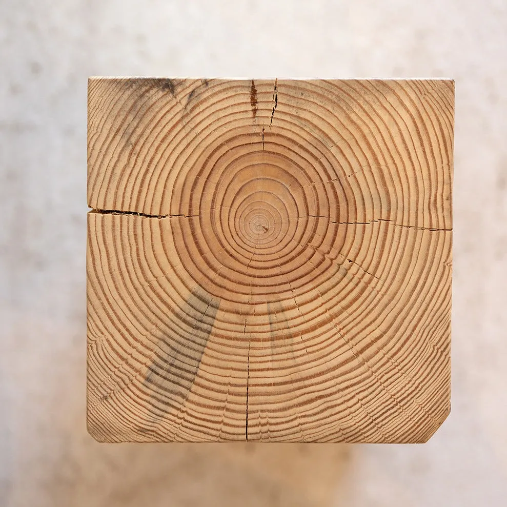 Hyo Table Natural | Pine Wood Cube Side Table
