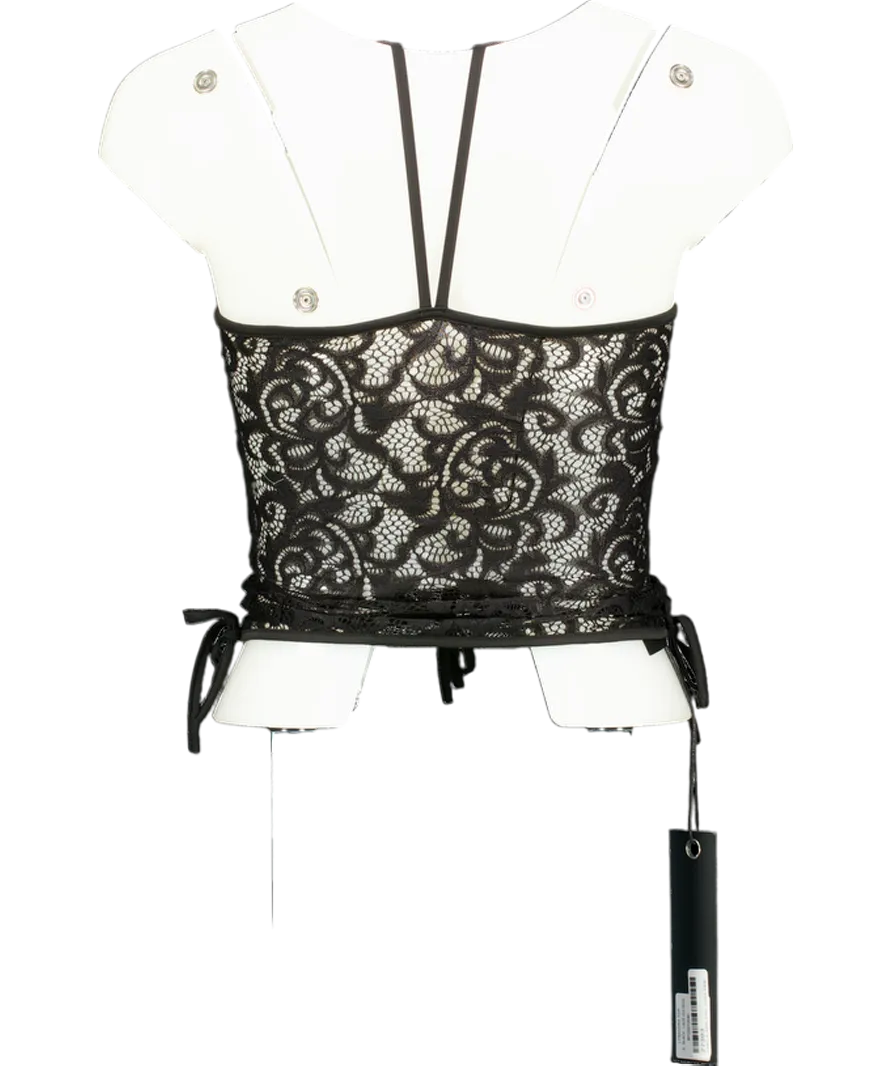 I AM GIA Lysandra Black Lace Top UK XS