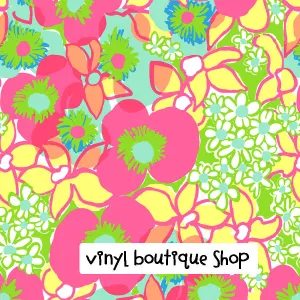 Ice Cream Floral Lilly Inspired Printed Patterned Craft Vinyl