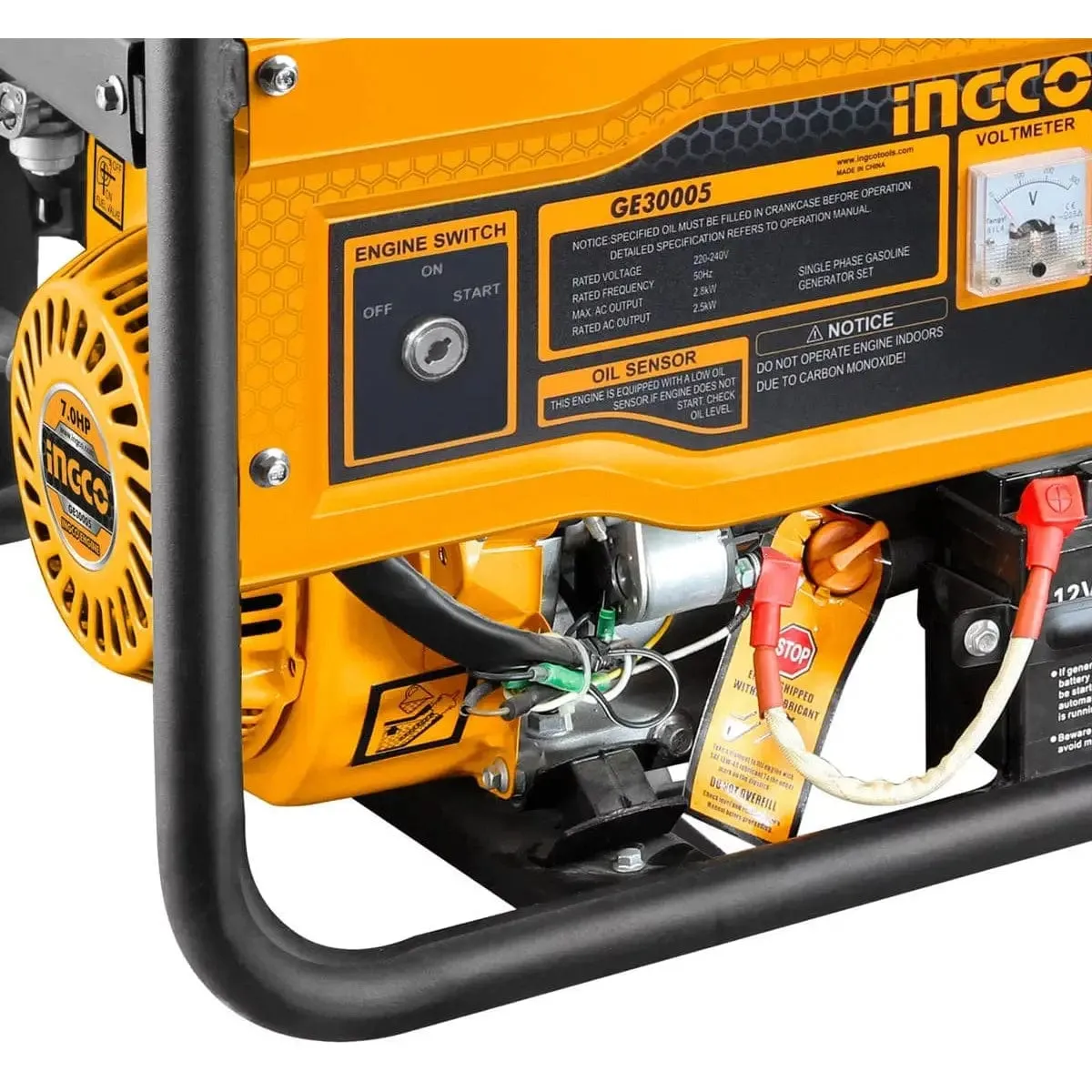 Ingco Gasoline Generator 2.8KW with 4-Stroke Engine & Air-Cooling System - GE30005