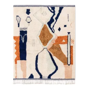 Ink Flowing - Luxury Shag Moroccan Rug