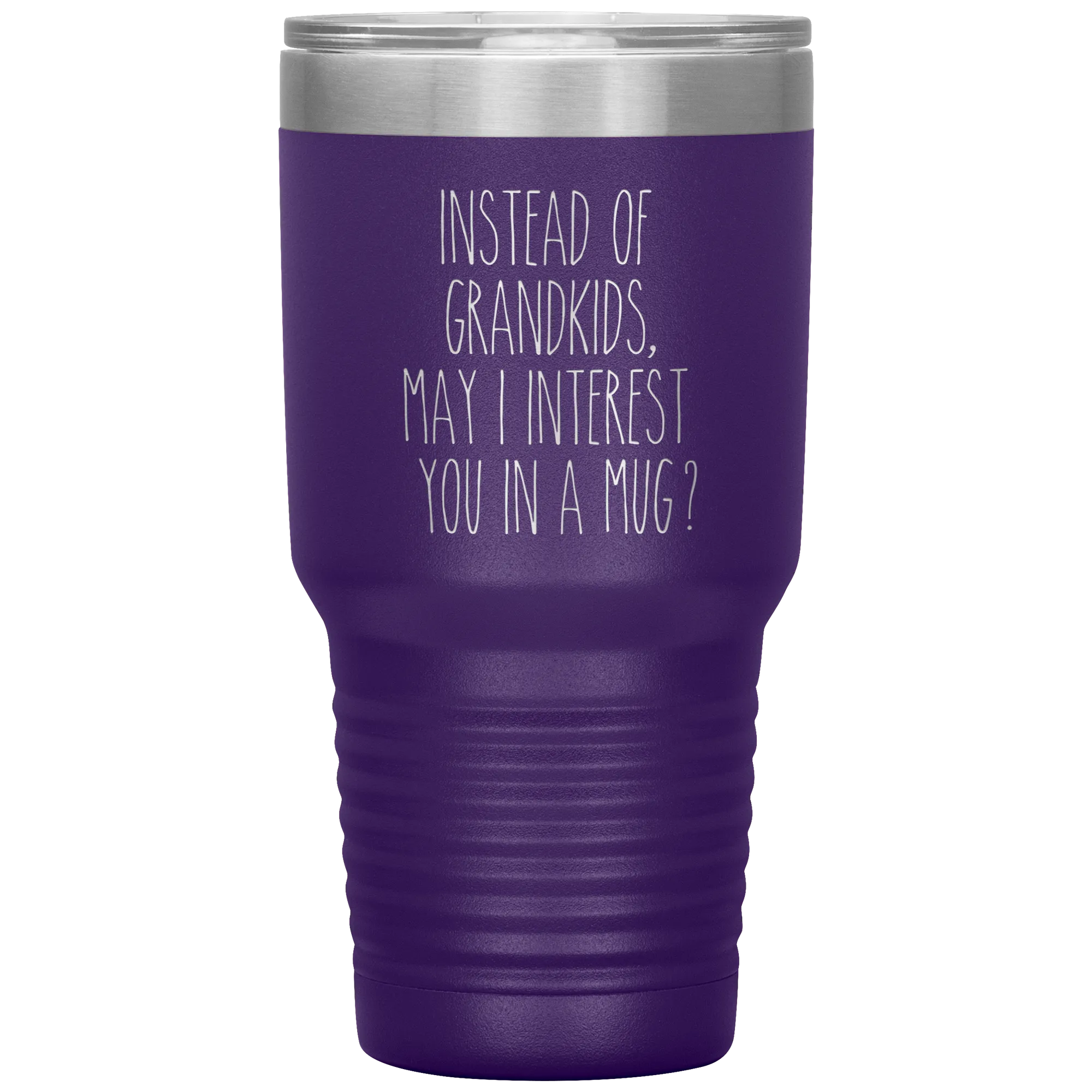 Instead of Grandkids May I Interest You in a Mug Tumbler Travel Coffee Cup 30oz BPA Free