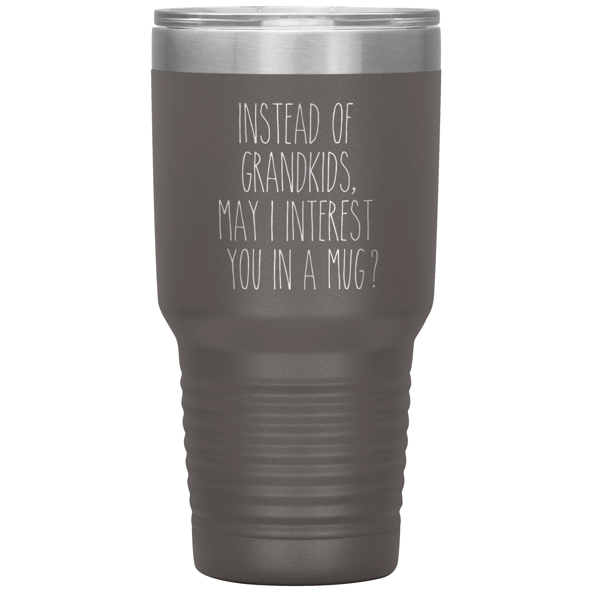 Instead of Grandkids May I Interest You in a Mug Tumbler Travel Coffee Cup 30oz BPA Free