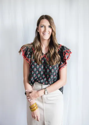 It's all in the Details! Black Blouse