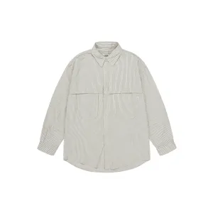 Kappy Design - Stripe Pocket Work Shirt - Ivory