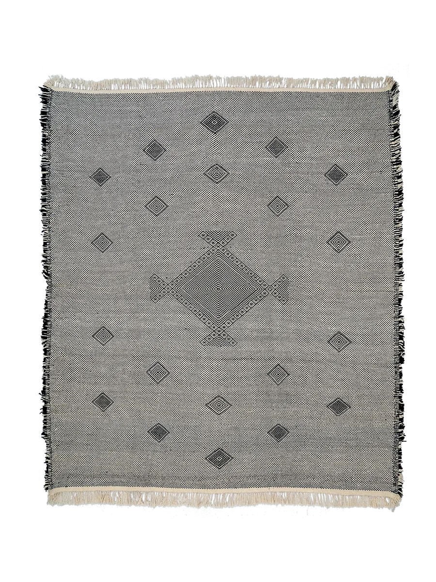 Khadija’s Black and White Flatweave