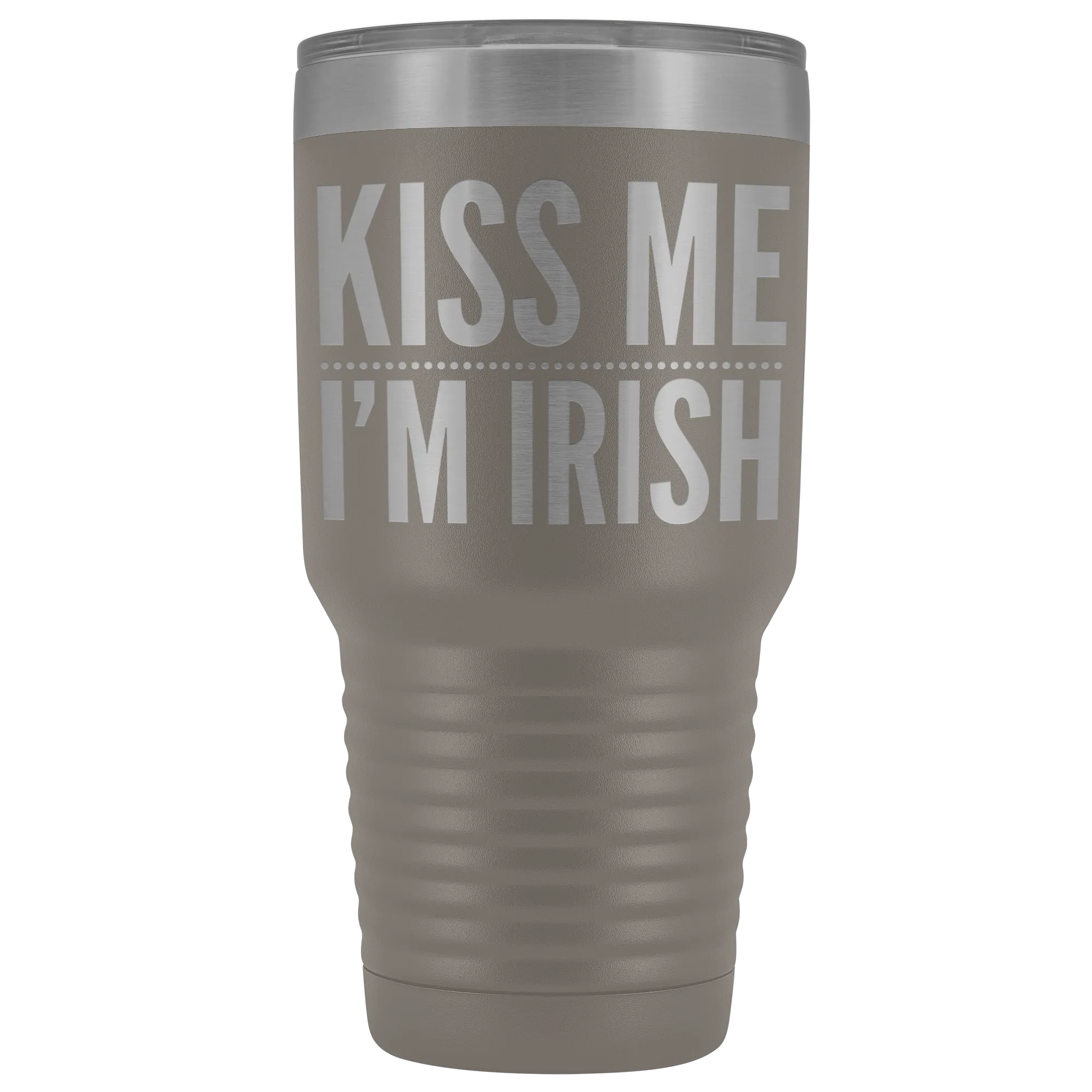 Kiss Me I'm Irish St Patricks Day Tumbler Travel Mug Funny Beer Tumbler Double Wall Vacuum Insulated Hot Cold Cup 30oz BPA Free