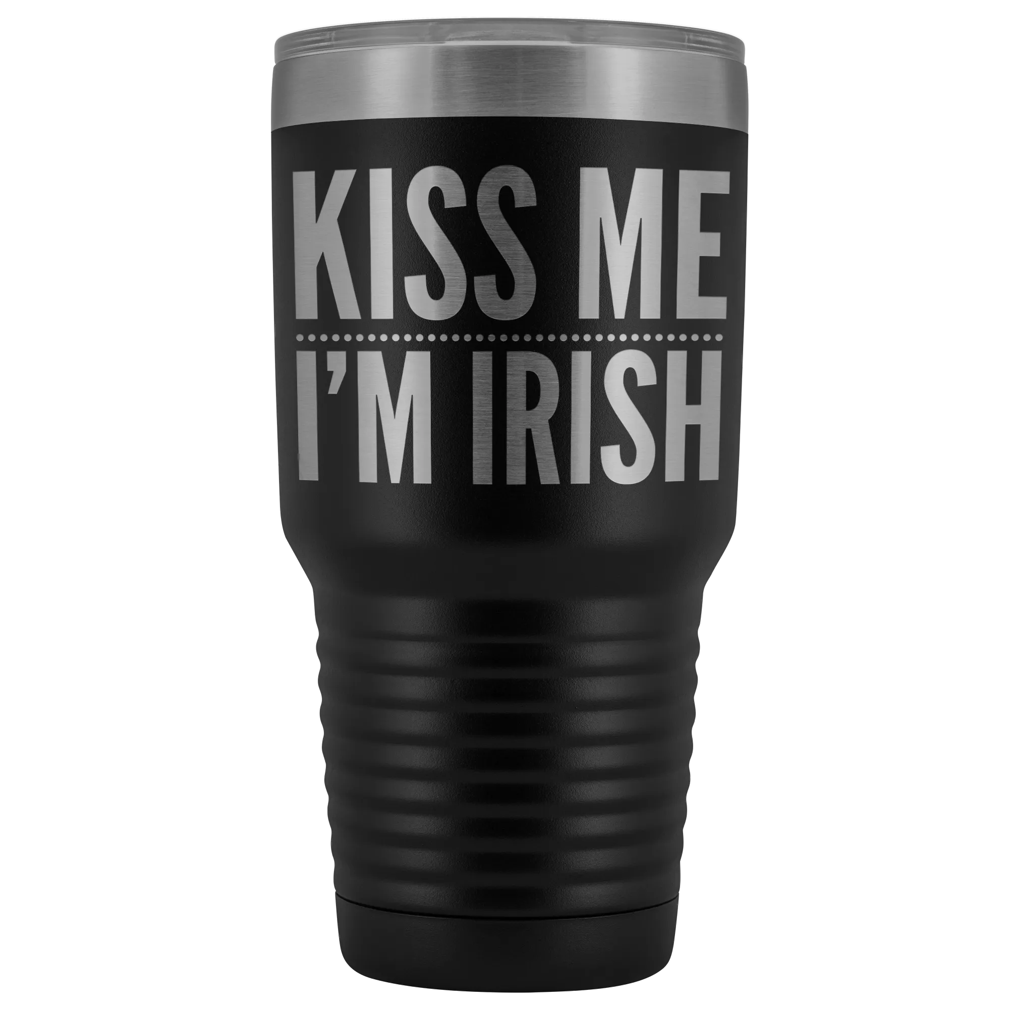 Kiss Me I'm Irish St Patricks Day Tumbler Travel Mug Funny Beer Tumbler Double Wall Vacuum Insulated Hot Cold Cup 30oz BPA Free