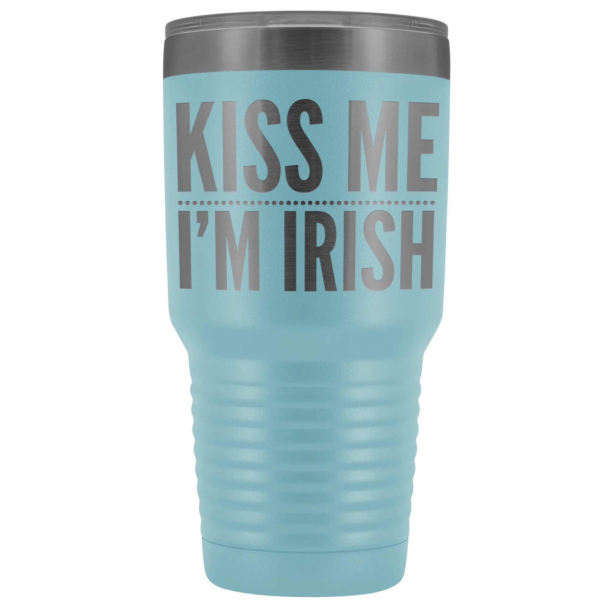 Kiss Me I'm Irish St Patricks Day Tumbler Travel Mug Funny Beer Tumbler Double Wall Vacuum Insulated Hot Cold Cup 30oz BPA Free